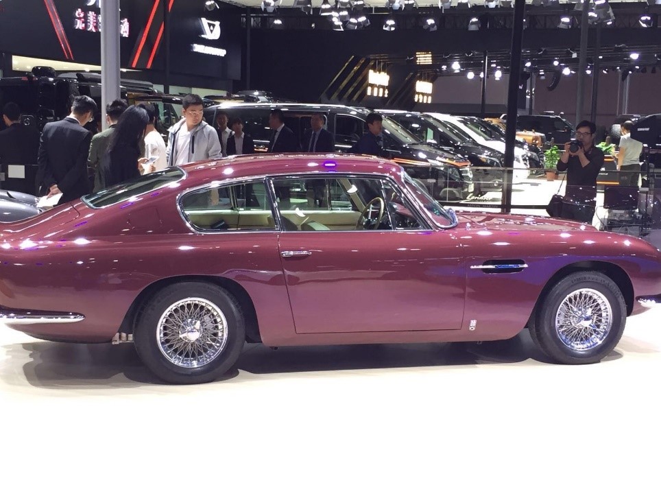 An Aston Martin Classic on display at the Shanghai Auto Show. 