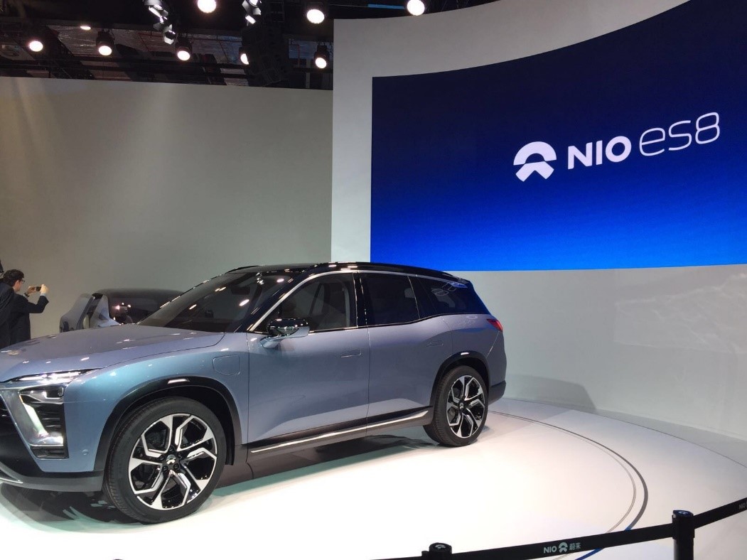 NIO showed off the ES8 full electric SUV concept at the Shanghai Auto Show. 