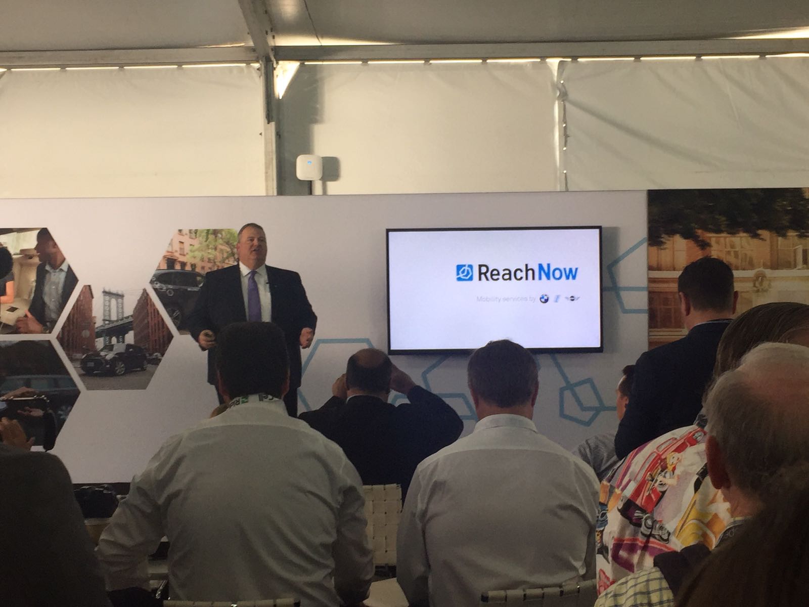 Steve Banfield CEO of BMW ReachNow, speaking at LA AutoMobility. BMW’s alternative mobility platform announced its expansion into Brooklyn, NY and debute its solutions for residential buildings. Brooklyn is ReachNow’s first foothold into the American East Coast. 