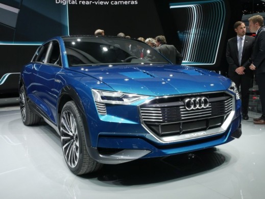 Audi’s all electric e-tron Quattro boast the same battery system as the Porsche E Mission Concept. The crossover SUV uses 3 electric motors, one for the front wheels and two for the back. This should give it the kind of performance drivers expect from the German luxury automaker. 
