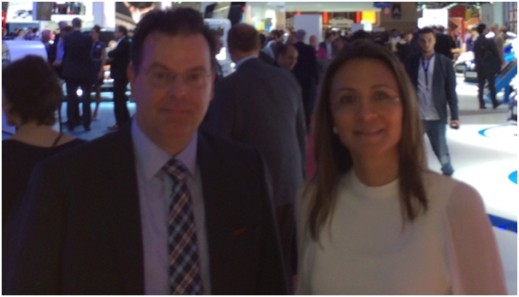 Wolfgang Doell, President and Managing Director of LIASE, and Vanessa Moriel, MD Asia for LIASE at the Mondial De L’Automobile. 