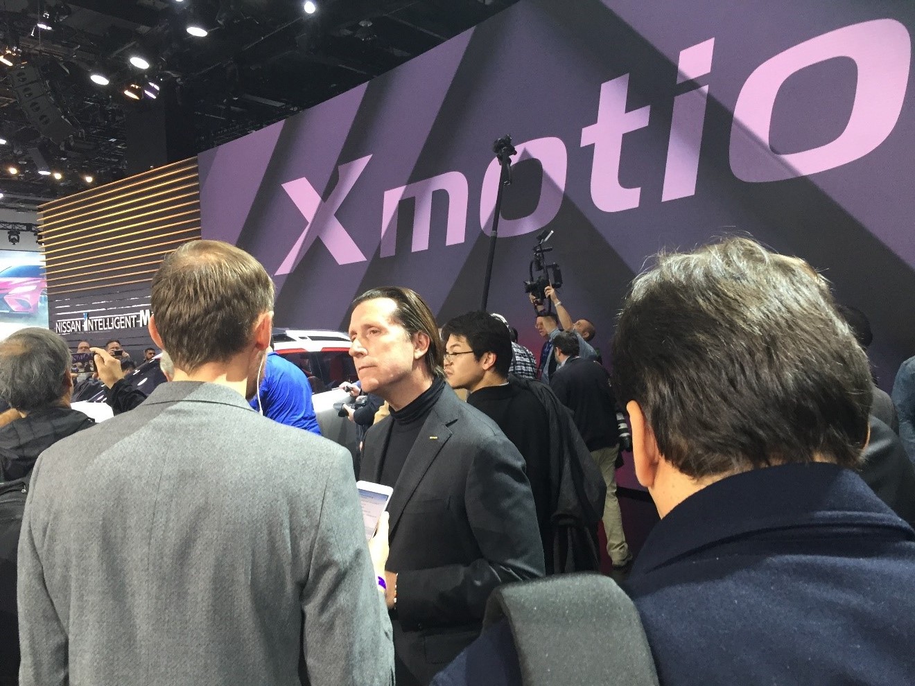 Nissan Chief Designer, Alfonso Albaisa at the Xmotion Nissan booth. 