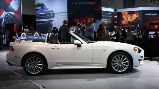 Fiat unveiled the new 124 Spider at the LA Auto Show. The flashy roadster is a bid to increase Fiat’s profile in North America. Fiat actually collaborated with Mazda to design the car, meaning that the overall look of the car is very similar to the Mazda MX-5 Miata. 