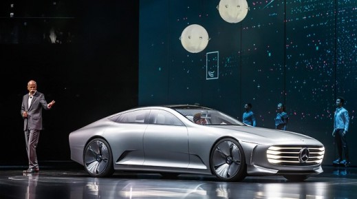 Benz AG CEO Dieter Zetsche unveiled the futuristic looking Concept IAA in front of a massive crowd at the Frankfurt Motor Show. 