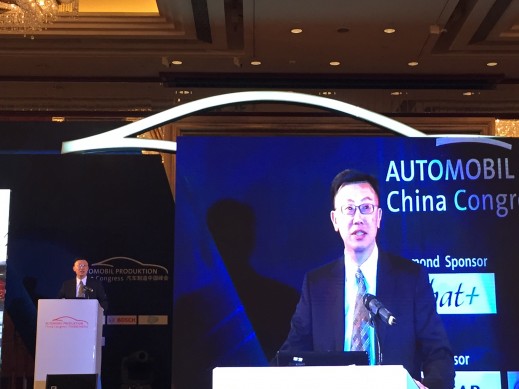 Matt Tsien, President, GM China, speaking at the 2014 Automobil Produktion China Congress.