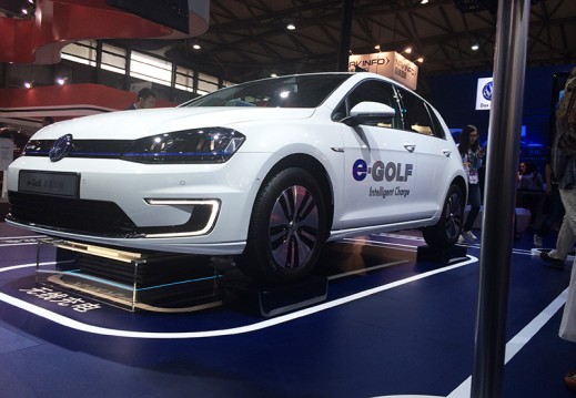 Volkswagen featured its e-golf zero emission all-electric vehicle, which also served to highlight a variety of new technologies being developed by Volkswagen. 