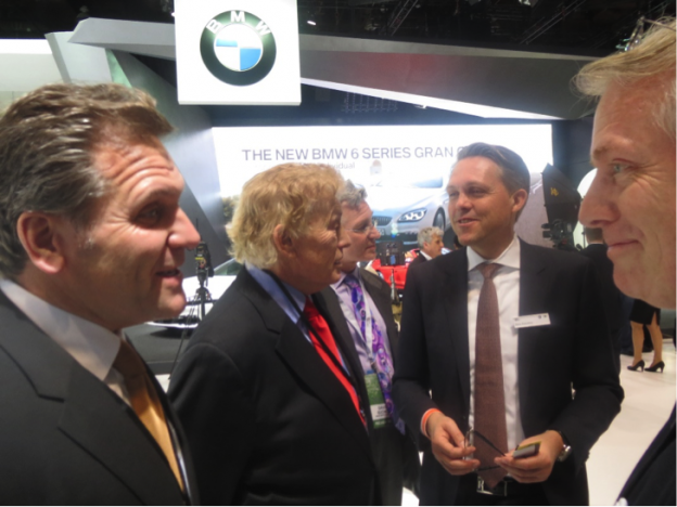 Left to right: LIASE Group MD Americas and Board Member John Bukowicz; LIASE Non-Executive Board Member and Former President of BMW North America Vic Doolan; with Senior Executives from BMW.